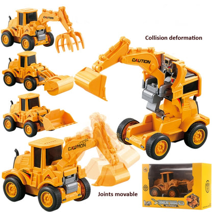 Children Educational Inertial Collision Deformation Engineering Vehicle Toy Model(Excavator) - Model Toys by buy2fix | Online Shopping UK | buy2fix