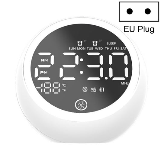 X10 Multifunctional Bluetooth Speaker LED Night Light Alarm Clock Bluetooth Speaker, Support TF Card & AUX & FM Radio, Specification: EU Plug(White) - Desktop Speaker by buy2fix | Online Shopping UK | buy2fix