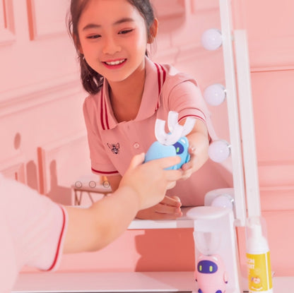 Lanbeibei Children U-Shaped Automatic Electric Toothbrush 2-6 Years Old Plus Version (Blue) - Toothbrushes by buy2fix | Online Shopping UK | buy2fix