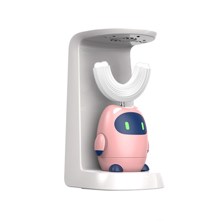 Lanbeibei Children U-Shaped Automatic Electric Toothbrush 2-6 Years Old Home Version (Pink) - Toothbrushes by buy2fix | Online Shopping UK | buy2fix