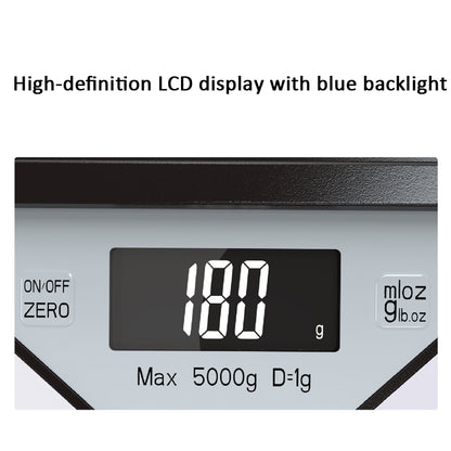5kg/1g Kitchen Electronic Scale Coffee Scales Baking Food Scale Pallet Scale Pet Scale(Blue) - Kitchen Scales by buy2fix | Online Shopping UK | buy2fix