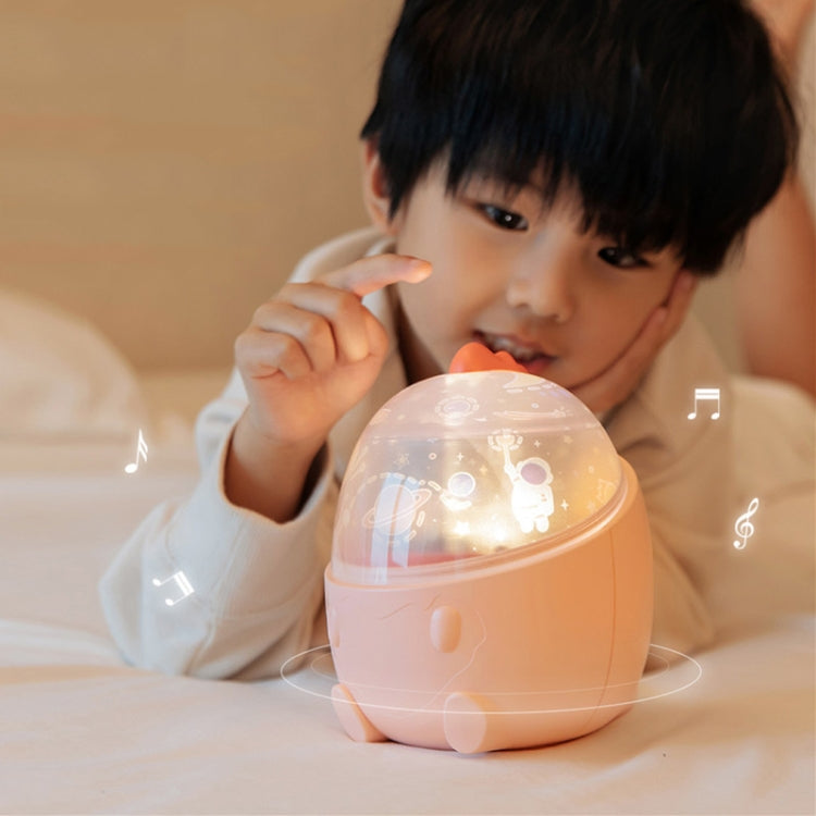 CX-12 Little Dinosaur Starry Sky Light USB Music Box Night Light LED Dream Rotating Projection Lamp(Pink) - Projection Lamp by buy2fix | Online Shopping UK | buy2fix