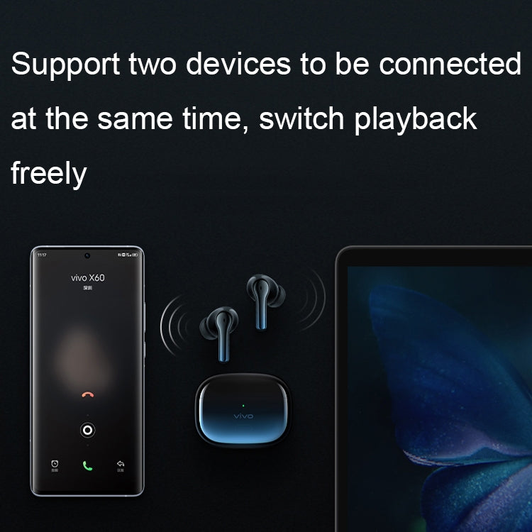 vivo TWS 2 Smart Dynamic Noise Reduction Low Latency Wireless Bluetooth Earphones(White) - TWS Earphone by vivo | Online Shopping UK | buy2fix