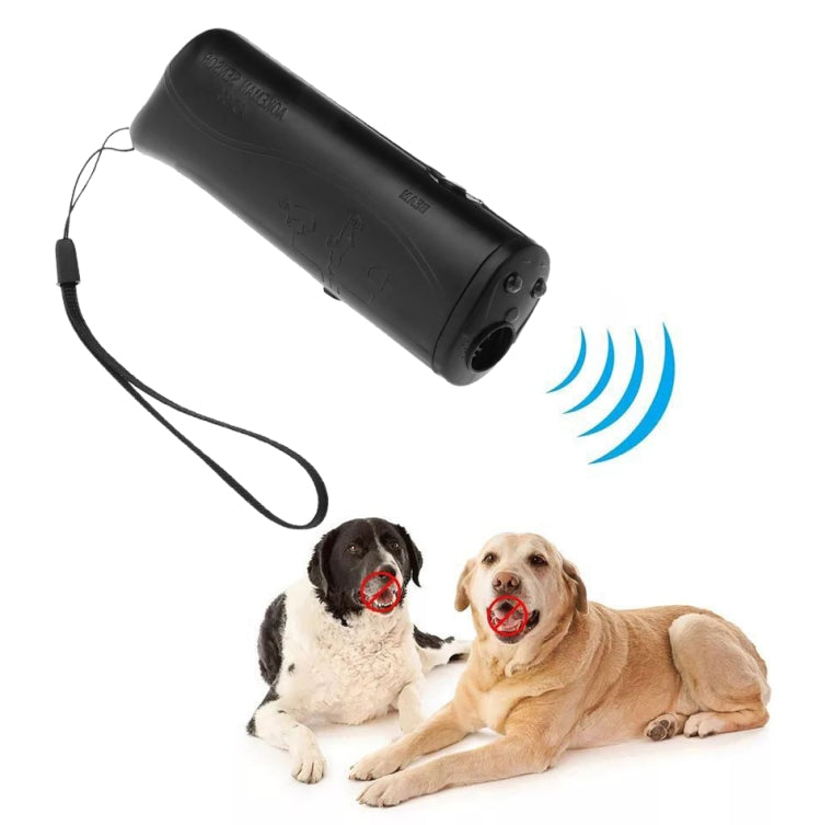 LED Flashlight Ultrasonic Dog Repeller Portable Dog Trainer, Colour: Single-headed Black(Colorful Package) - Training Aids by buy2fix | Online Shopping UK | buy2fix