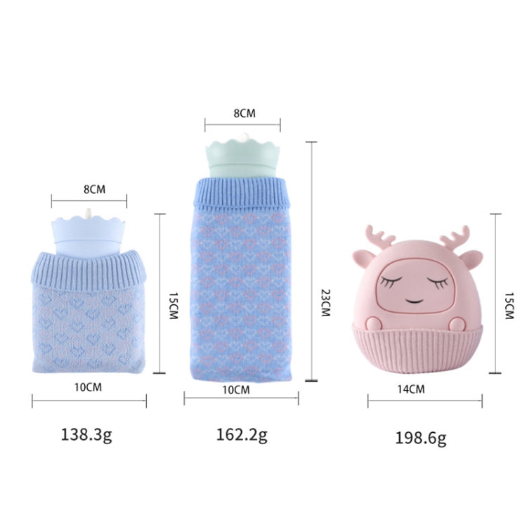 Winter Silicone Hand Warmer Cartoon Cute Water Injection Warm Water Bag, Colour: Light Blue Square - Hot Water Bags by buy2fix | Online Shopping UK | buy2fix