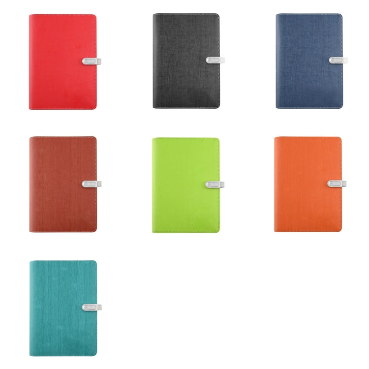 A5 Three-Dimensional Leather Pattern Notebook Set With 16GB U Disk, Specification: U Disk Style(Orange) - Notebooks by buy2fix | Online Shopping UK | buy2fix