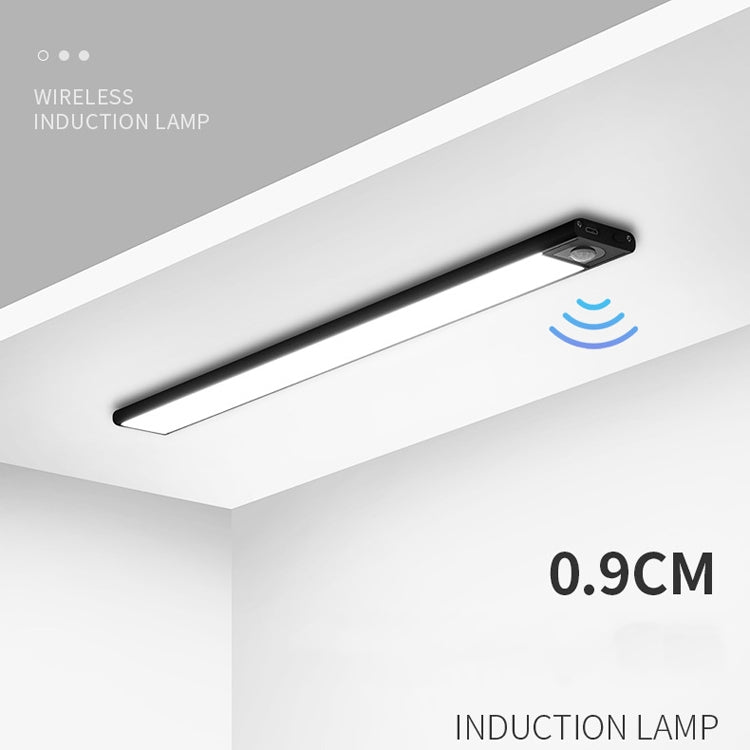 Intelligent Automatic Human Body Induction Wireless LED Lamp 40cm(Black + Warm Light) - Sensor LED Lights by buy2fix | Online Shopping UK | buy2fix
