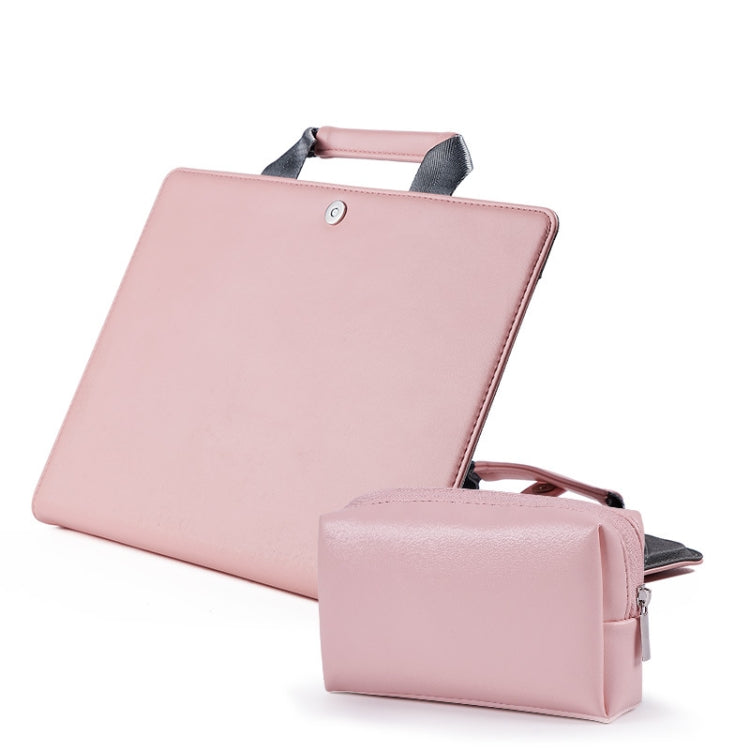 Book Style Laptop Protective Case Handbag For Macbook 13 inch(Pink + Power Bag) - Protective Bags by buy2fix | Online Shopping UK | buy2fix