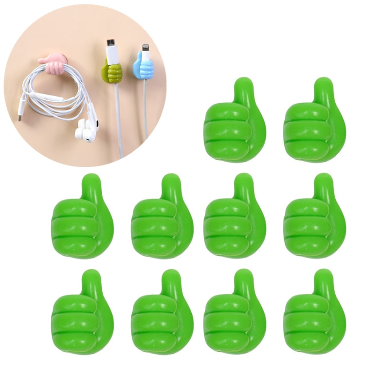 10 PCS Handy Holder Cable Organizer Household Convenience Clip(Green) - Cable Organizer by buy2fix | Online Shopping UK | buy2fix