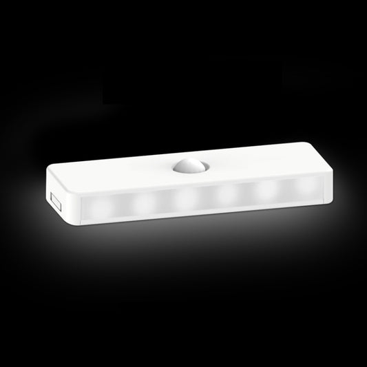6 LEDs Human Body Induction Feeding Night Light(White Light) - Sensor LED Lights by buy2fix | Online Shopping UK | buy2fix