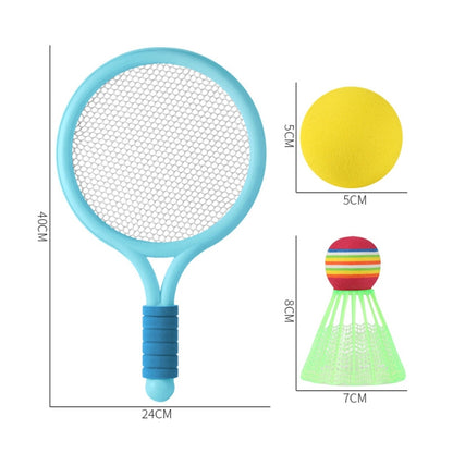 1 Pair Children Badminton Tennis Racket Outdoor Sports With Two Balls(Pink Green) - Toy Sports by buy2fix | Online Shopping UK | buy2fix