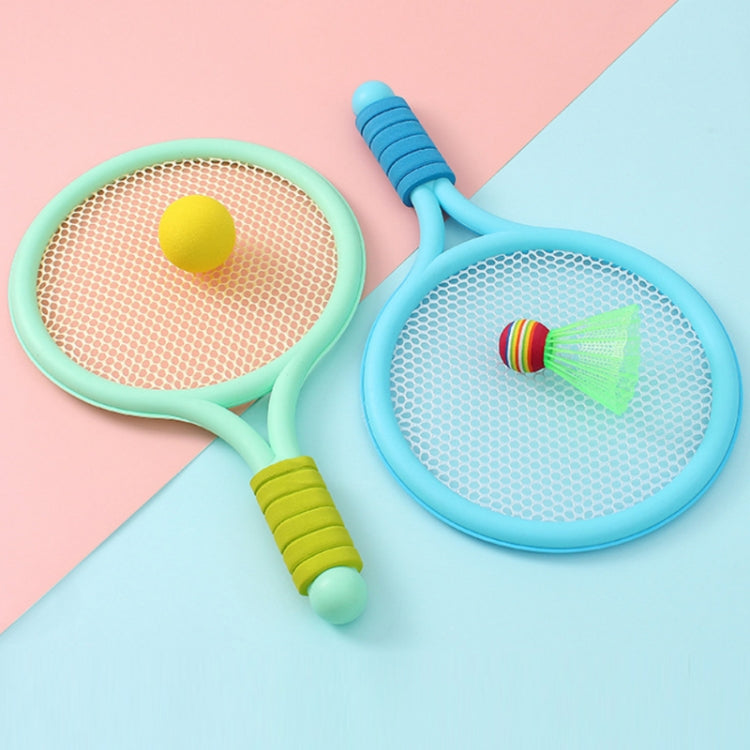 1 Pair Children Badminton Tennis Racket Outdoor Sports With Two Balls(Pink Green) - Toy Sports by buy2fix | Online Shopping UK | buy2fix