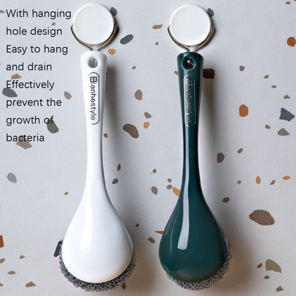 2 PCS Long Handle Pot Brush Kitchen Cleaning Brush Tank Hitting Cleaning Brush(White) - Cleaning Tools by buy2fix | Online Shopping UK | buy2fix