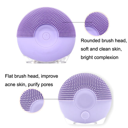 Silicone Sound Wave Vibration Massage Pore Cleaning Beauty Brush, Colour: Lemon Yellow - Cleanser by buy2fix | Online Shopping UK | buy2fix