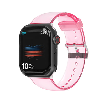 TPU Fuel Injection Watch Band For Apple Watch Series 7 41mm /6&SE&5&4 40mm /3&2&1 38mm(Transparent  Pink Purple) - Watch Bands by null | Online Shopping UK | buy2fix