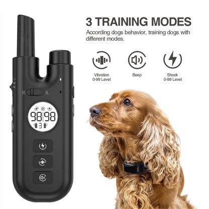 Intelligent Remote Control Dog Trainer Automatic Barking Stop Collar(Black) - Training Aids by buy2fix | Online Shopping UK | buy2fix