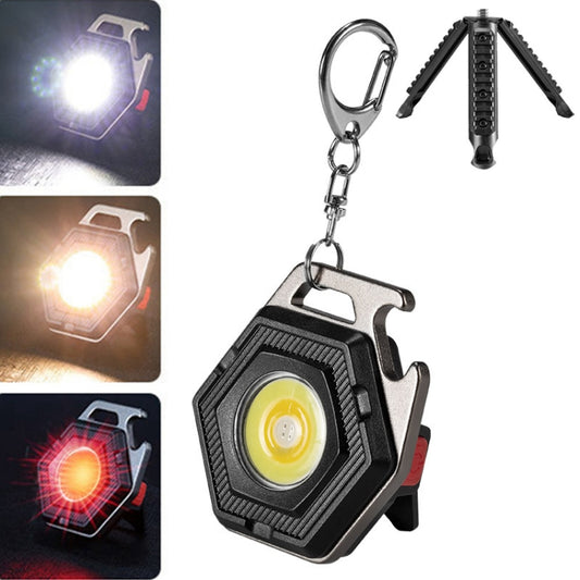 E-SMARTER W5131 Mini Keychain Strong Light Portable Flashlight, Specification: Tarnish+Tripod - Mini Flashlight by E-SMARTER | Online Shopping UK | buy2fix