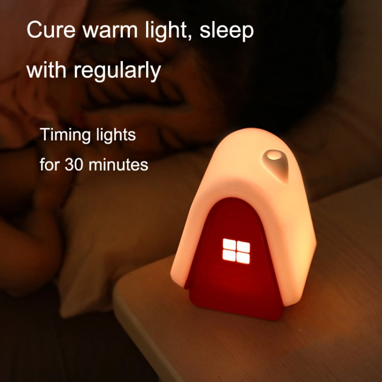 Snow House Small Night Lights Children Sleep Regularly Lights Bedside Ambiance Lamp(Red) - Night Lights by buy2fix | Online Shopping UK | buy2fix