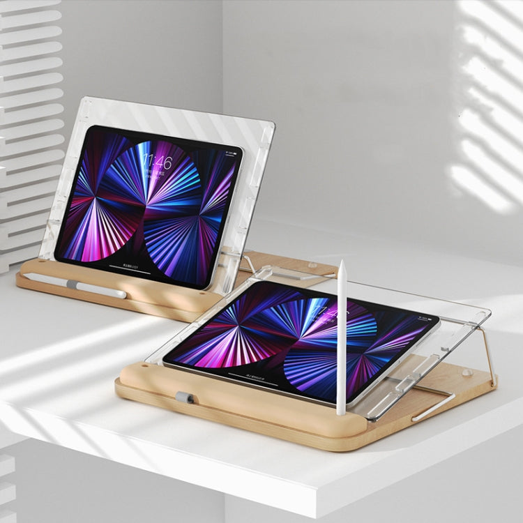 Solid Wood Tablet Painting Stand Adjustable Desktop Stand With Hand Rest(Wood Color) - MacBook Holder by buy2fix | Online Shopping UK | buy2fix