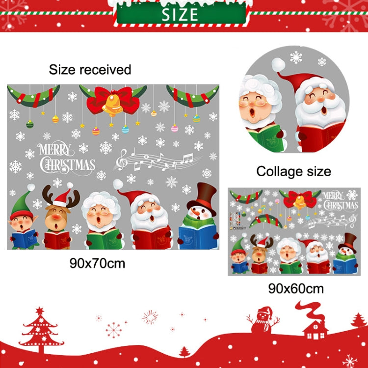 Christmas Old Man Snowflake Window Decoration Stickers(92074) - Christmas Stickers by buy2fix | Online Shopping UK | buy2fix