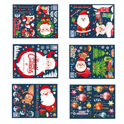 Santa Claus Hanging Stickers Shop Window Glass Door Living Room Wall Stickers(6308) - Christmas Stickers by buy2fix | Online Shopping UK | buy2fix