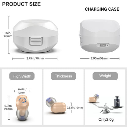 Z-127C TWS Charging Hearing Aid Sound Amplifier Auxiliary Listener(Red Blue) - Hearing Aids by buy2fix | Online Shopping UK | buy2fix