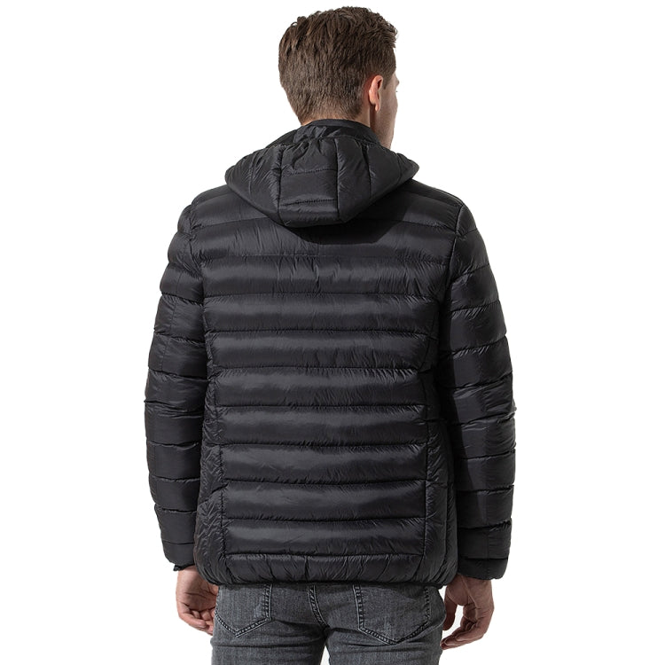 19 Zone 4 Control Black USB Winter Electric Heated Jacket Warm Thermal Jacket, Size: XL - Down Jackets by buy2fix | Online Shopping UK | buy2fix
