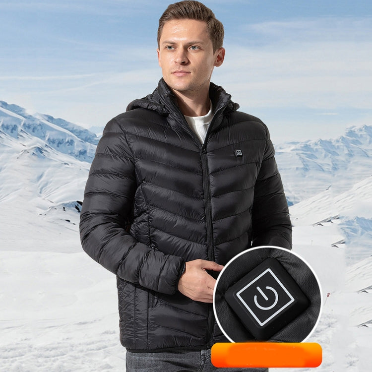 9 Zone Blue USB Winter Electric Heated Jacket Warm Thermal Jacket, Size: XL - Down Jackets by buy2fix | Online Shopping UK | buy2fix