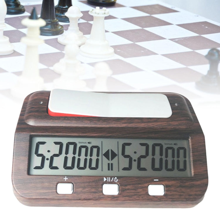 HQT101w Plastic Chess Clock Go Chess Timer(Wood Grain) - Alarm Clocks by buy2fix | Online Shopping UK | buy2fix