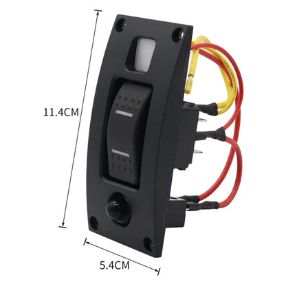 Marine Self-Locking Resetting Switch With Overload Protection Indicator Light ON-OFF-ON 3 Switch (Printed) - Marine Accessories & Parts by buy2fix | Online Shopping UK | buy2fix