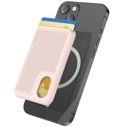 AhaStyle PT133-B Magnetic Vertical Silicone Card Holder(Pink) - Others Accessories by AhaStyle | Online Shopping UK | buy2fix