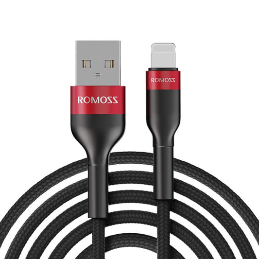 ROMOSS  CB12B 2.4A 8 Pin Fast Charging Cable For IPhone / IPad Data Cable 1.5m(Red Black) - Normal Style Cable by ROMOSS | Online Shopping UK | buy2fix