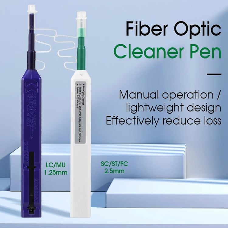 2pcs /Set Fiber Optic Cleaning Pen Endface Cleaner Fiber Optic Cleaning Tool for 1.25mm LC/Mu and 2.5mm SC/ST/FC(SC+LC) - Lan Cable and Tools by buy2fix | Online Shopping UK | buy2fix