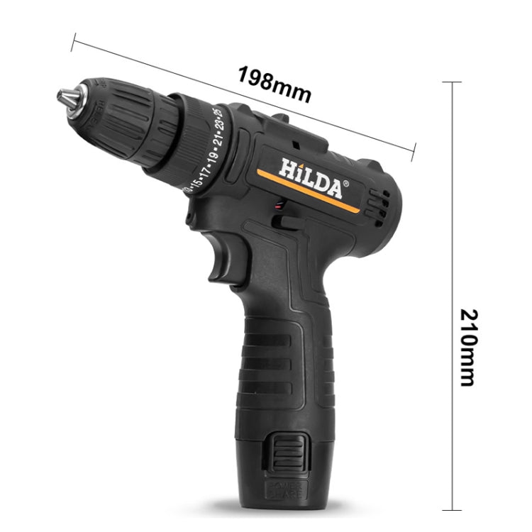 HILDA Home Power Drill 12V Li-Ion Drill With Charger And Battery, EU Plug, Model: Cloth Packing - Drill & Drill Bits by HILDA | Online Shopping UK | buy2fix