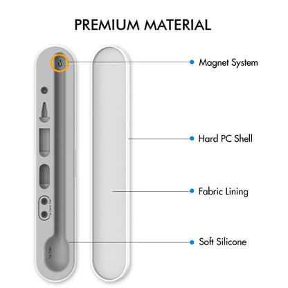 AahStyle PT121 For Apple Pencil 1 / 2 Magnetic Storage Convenient Pen Box(Gray) - Pencil Accessories by AahStyle | Online Shopping UK | buy2fix