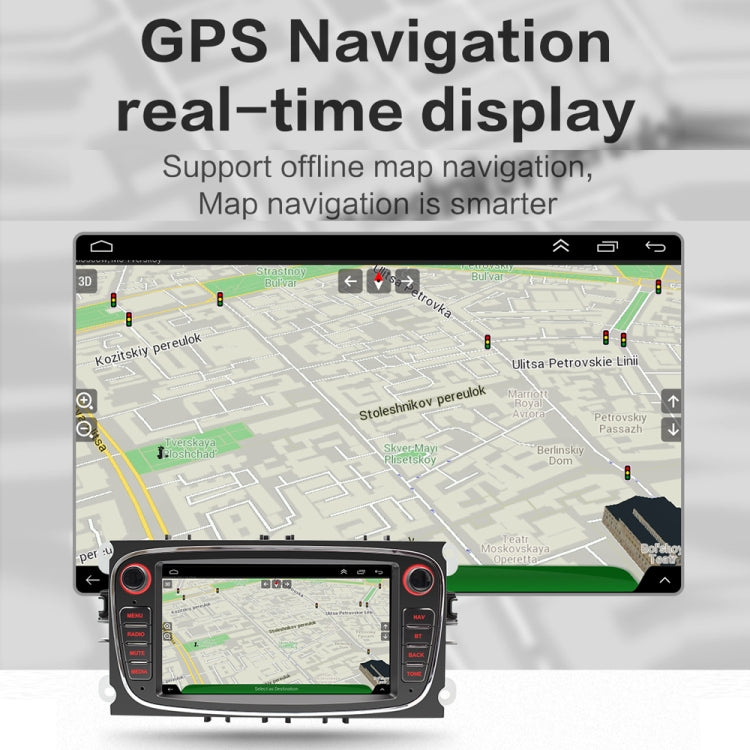 For Ford Focus 7 Inch HD Android Navigation Bluetooth RDS Radio, Size: 1+32G(Black) - Car MP3 & MP4 & MP5 by buy2fix | Online Shopping UK | buy2fix