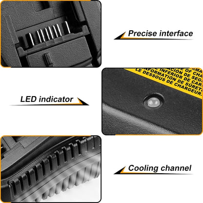 DCB118 For Dewalt 12V-20V Electric Tool Battery Charger, Plug: UK (Black) - Electric Saws & Accessories by buy2fix | Online Shopping UK | buy2fix