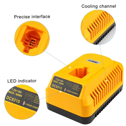 DCB9310 Fast Battery Charger for Dewalt 7.2V-18V XRP NI-CD NI-MH Battery, Plug: UK - Electric Saws & Accessories by buy2fix | Online Shopping UK | buy2fix