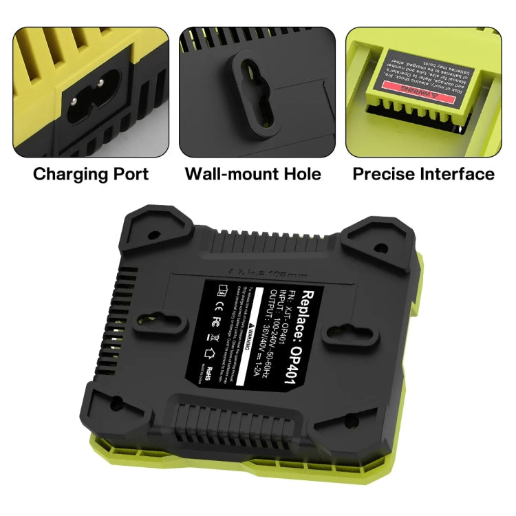 36-40V Tool Cutting Machine Battery Charger, For RYOBI PO401 / PO403 / PO400, Plug: AU - Lawn Mower, Saws & Accessories by buy2fix | Online Shopping UK | buy2fix