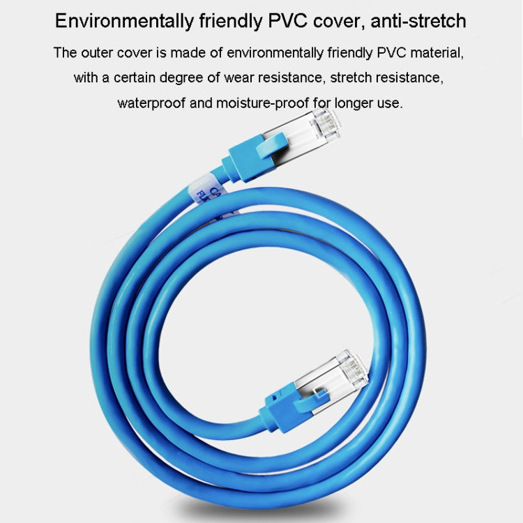 JINGHUA Category 6 Gigabit Double Shielded Router Computer Project All Copper Network Cable, Size: 2M(Blue) - Lan Cable and Tools by JINGHUA | Online Shopping UK | buy2fix