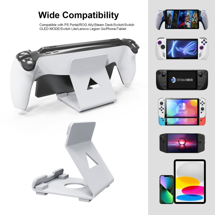 JYS Game Console Desktop Stand For PS Portal / Steam Deck / ROG Ally / Switch / Mobile Phones(Black) - Holder by JYS | Online Shopping UK | buy2fix