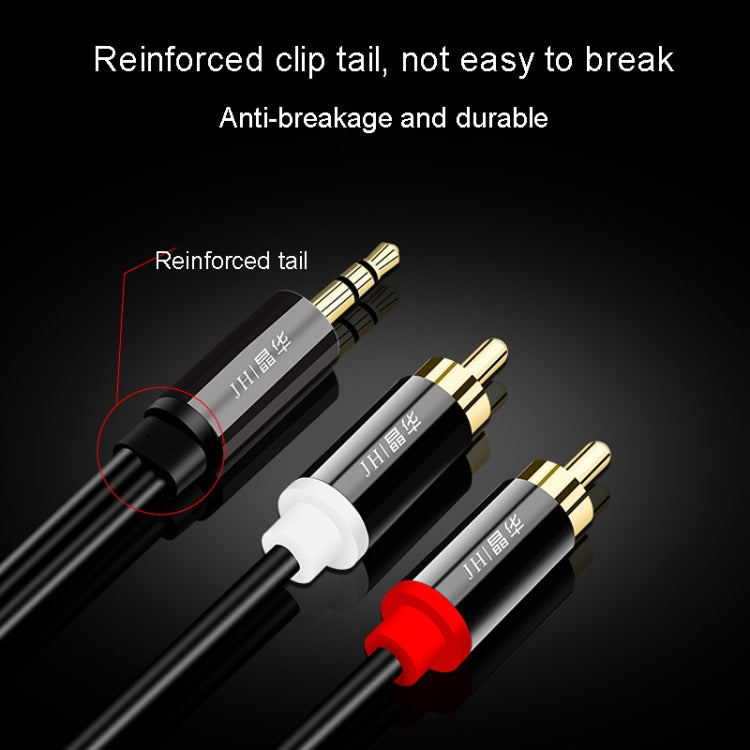 JINGHUA 1 In 2 3.5mm Audio Cable  3.5mm To 2RCA Double Lotus Computer Speaker Cell Phone Plug Cable, Length: 10m - RCA Cable by JINGHUA | Online Shopping UK | buy2fix