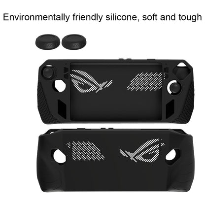 For ASUS ROG Ally Game Console Silicone Protective Cover + Button Cap Set Pocket Gaming Accessories(Black) - Accessories by buy2fix | Online Shopping UK | buy2fix