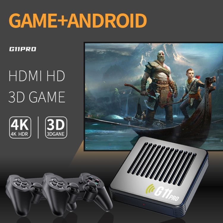 G11 PRO Game Machine TV Box Dual System HDMI HD 4K Retro Arcade, Style: 256G+Charging Handle - Pocket Console by buy2fix | Online Shopping UK | buy2fix