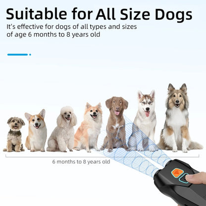 Ultrasonic Dog Repeller Stop Barker Dual Probe High Power Repeller Handheld Dog Trainer(Black) - Training Aids by buy2fix | Online Shopping UK | buy2fix