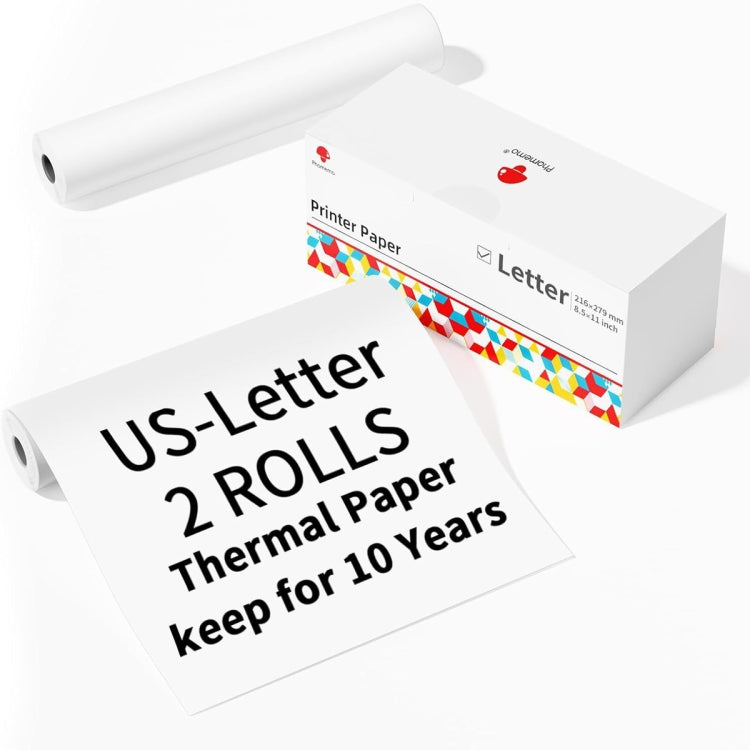 Phomemo 2rolls /Box Letter Writing Quick-Drying Thermal Paper 10-Year Long-Lasting For M832 / M833 / M834 / M835 Printer - Printer Accessories by buy2fix | Online Shopping UK | buy2fix