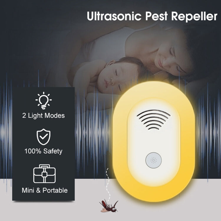 Adjustable Night Light Ultrasonic Mosquito Repeller Mini Home Electronic Mouse Repeller, Spec: UK Plug(White) - Repellents by buy2fix | Online Shopping UK | buy2fix