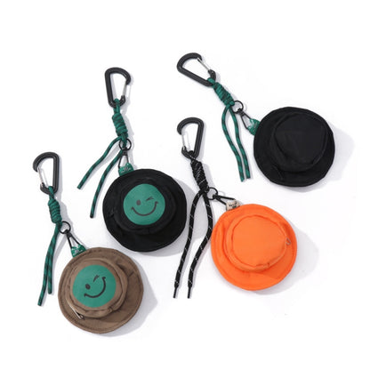 Portable Fisherman Hat Bag Coin Key Pouch Mini Bag Hanger, Color: Black Smiley Face - Wallets by buy2fix | Online Shopping UK | buy2fix