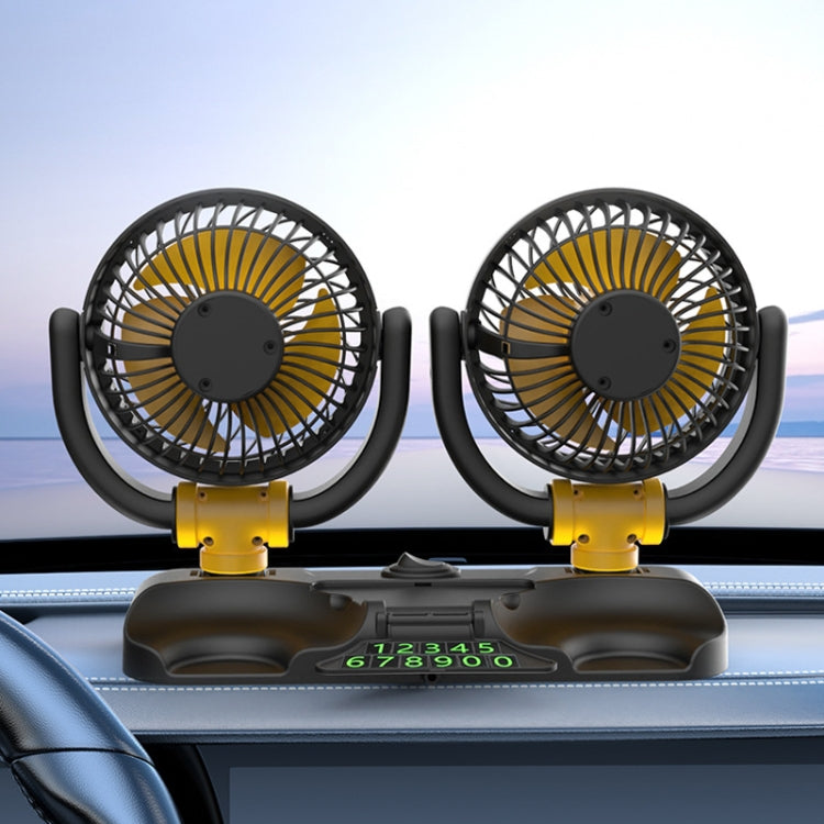 SUITU Car Foldable Cooling Fan Automobile Summer Temperature Reduction Fan, Model: Dual 5V USB Energized - Heating & Fans by SUITU | Online Shopping UK | buy2fix