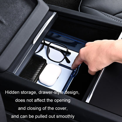 For 2023.9 Tesla Model3 Silicone Double-Layer Storage Box, Color: Black Central Control - Stowing Tidying by buy2fix | Online Shopping UK | buy2fix